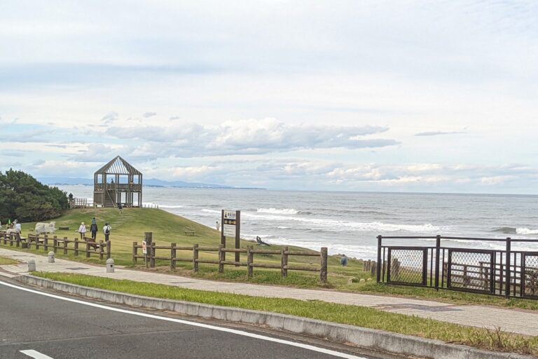 秋の海と白波